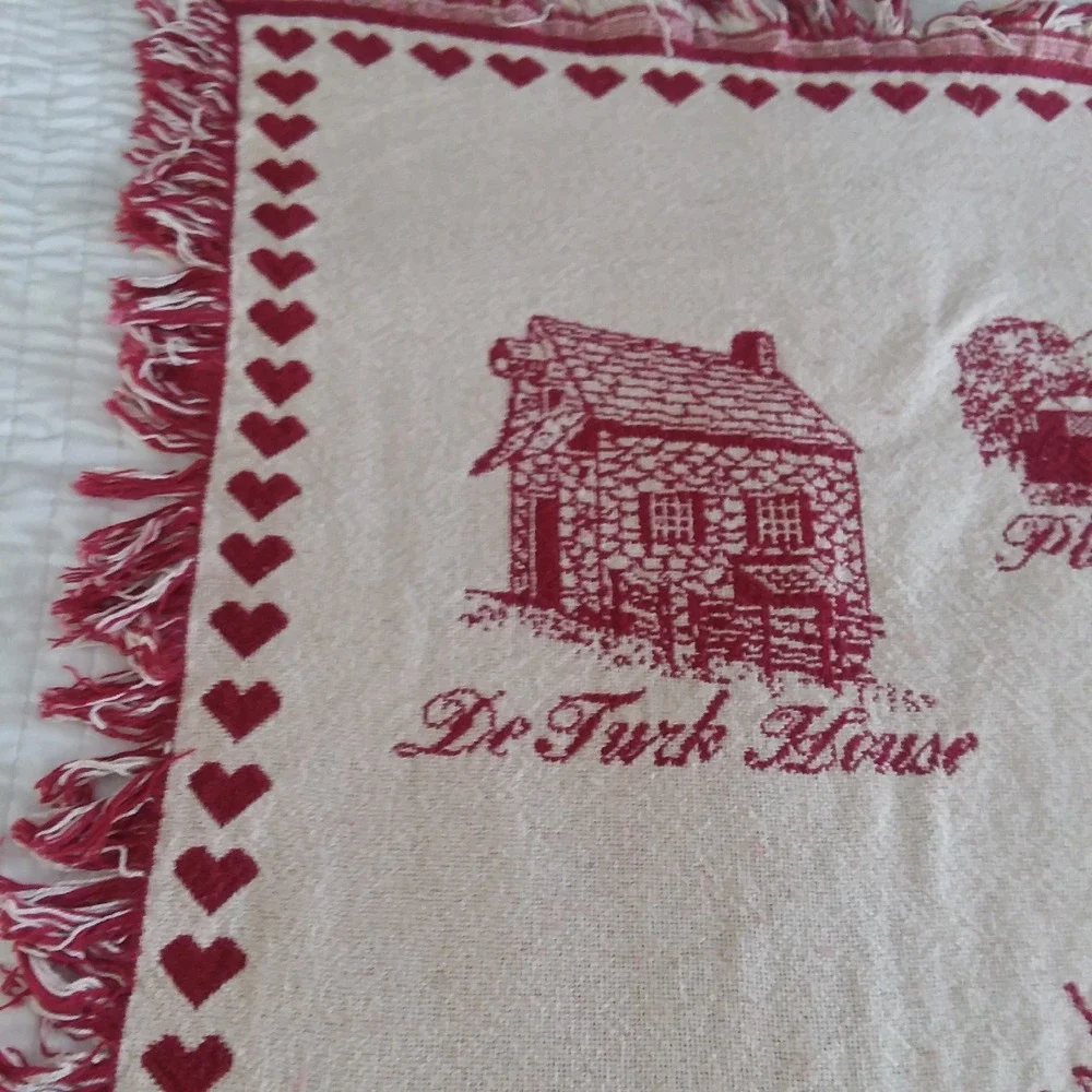 VTG Historic Oley‎ Valley PA Throw Blanket Sacred Oak 1993 Tapestry Woven 46x56